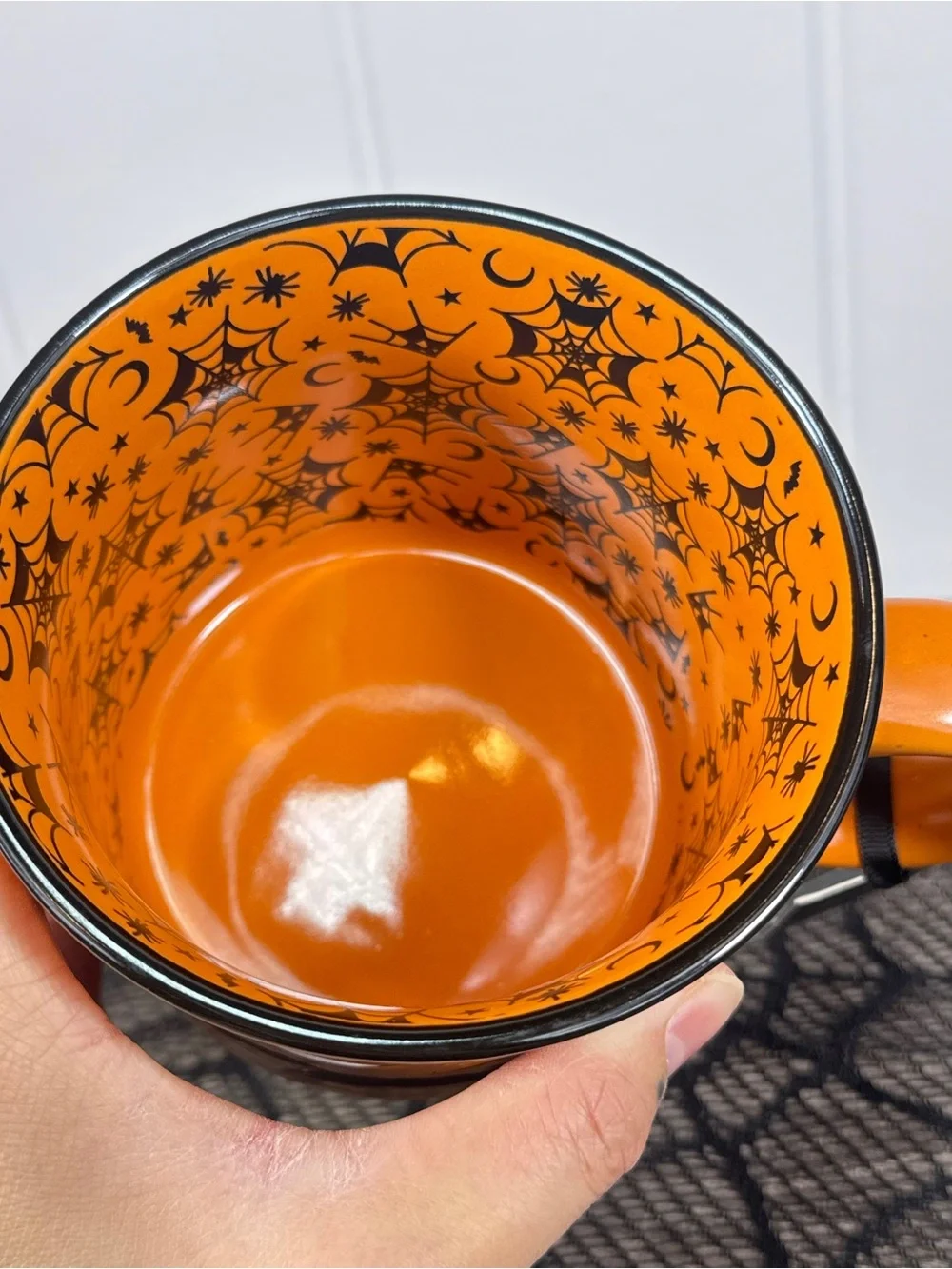 NEW Cobwebs & Cauldrons Black Cat Halloween Mug